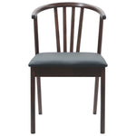 Spisestuestol 2 Pcs Lys Brun Og Svart Solid Gummitre