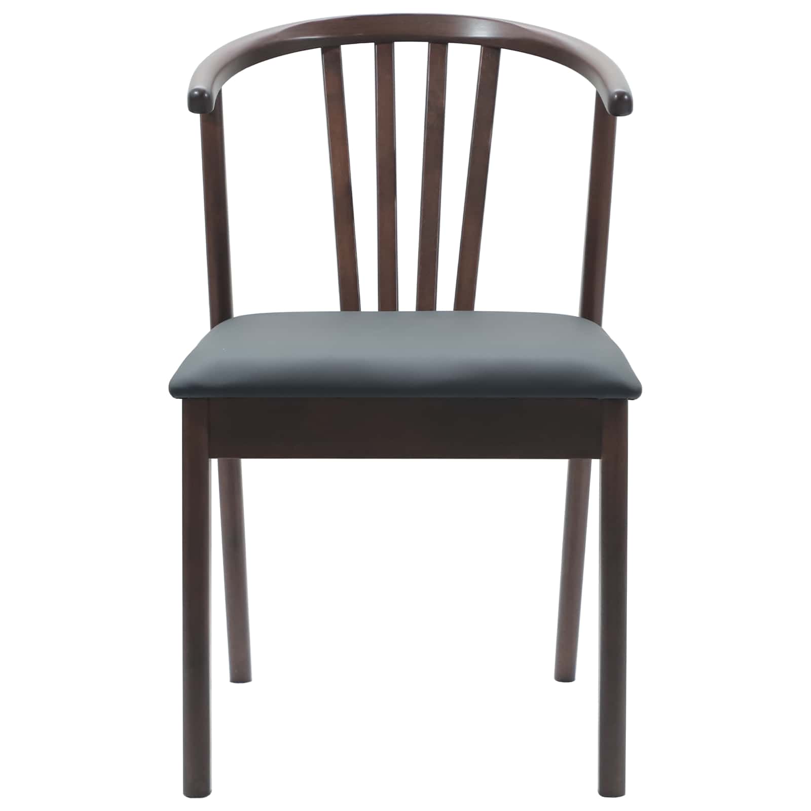 Spisestuestol 2 Pcs Lys Brun Og Svart Solid Gummitre