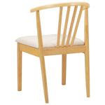Spisestuestol 2 Pcs Naturlig Og Lys Solid Gummitre