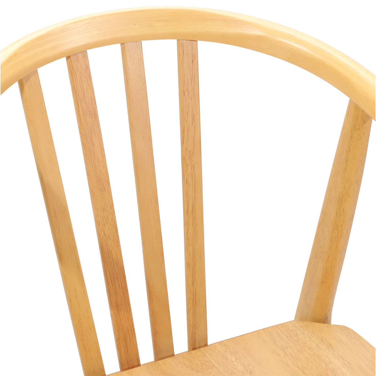 Spisestuestol 2 Pcs Naturlig Solid Gummitre
