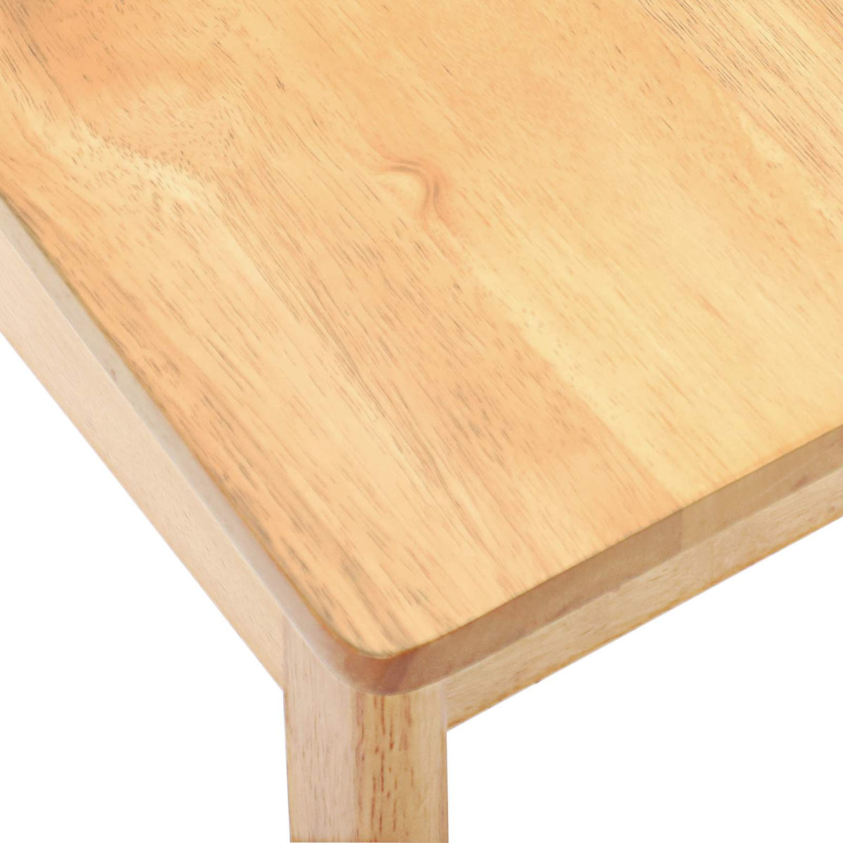 Spisestuestol 2 Pcs Naturlig Solid Gummitre