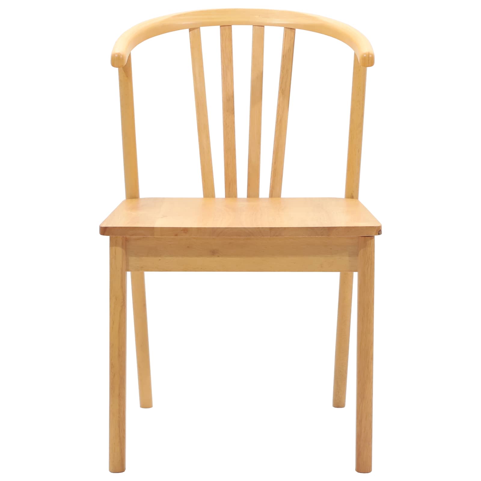 Spisestuestol 2 Pcs Naturlig Solid Gummitre