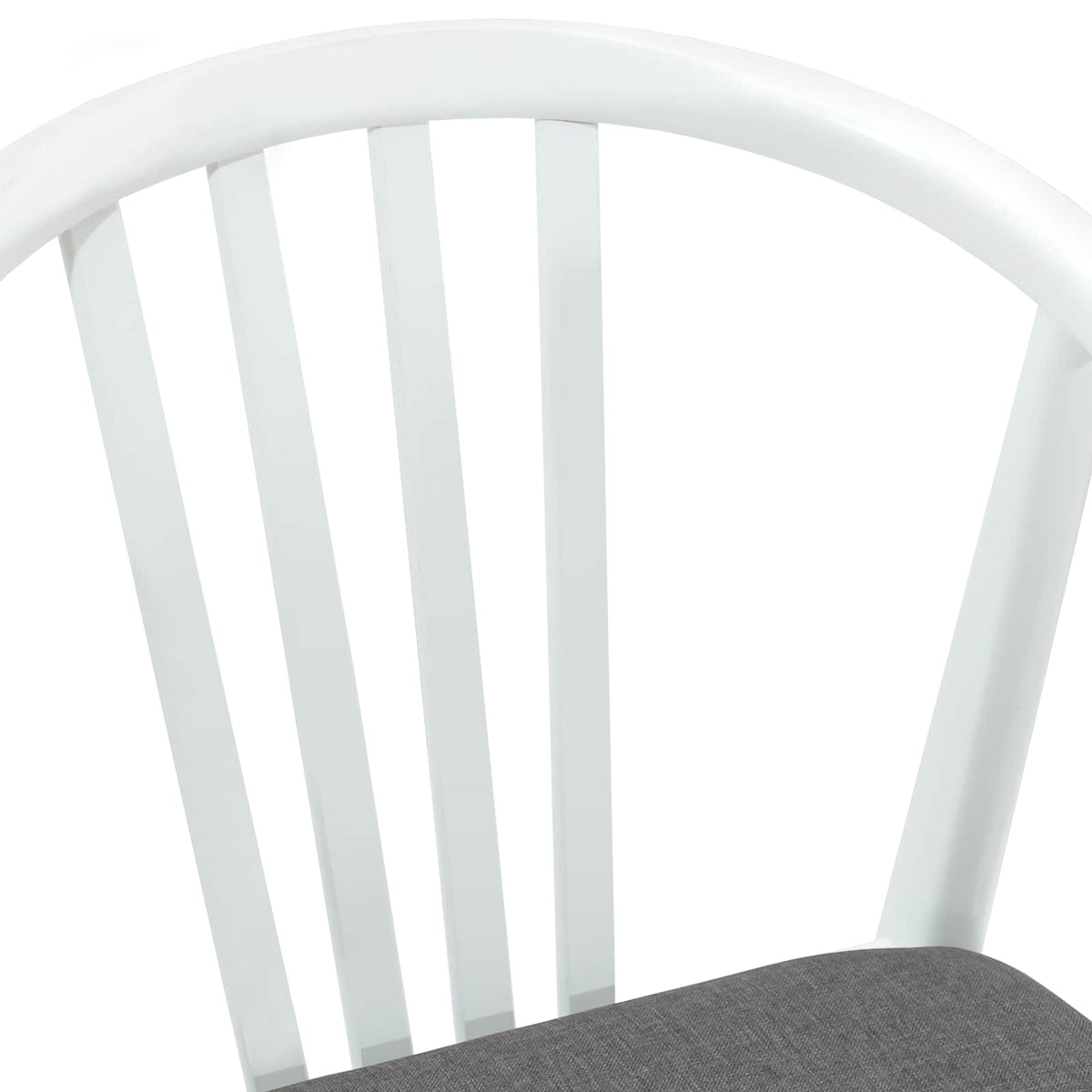 Spisestuestol 2 Pcs Hvit Og Grå Solid Gummitre