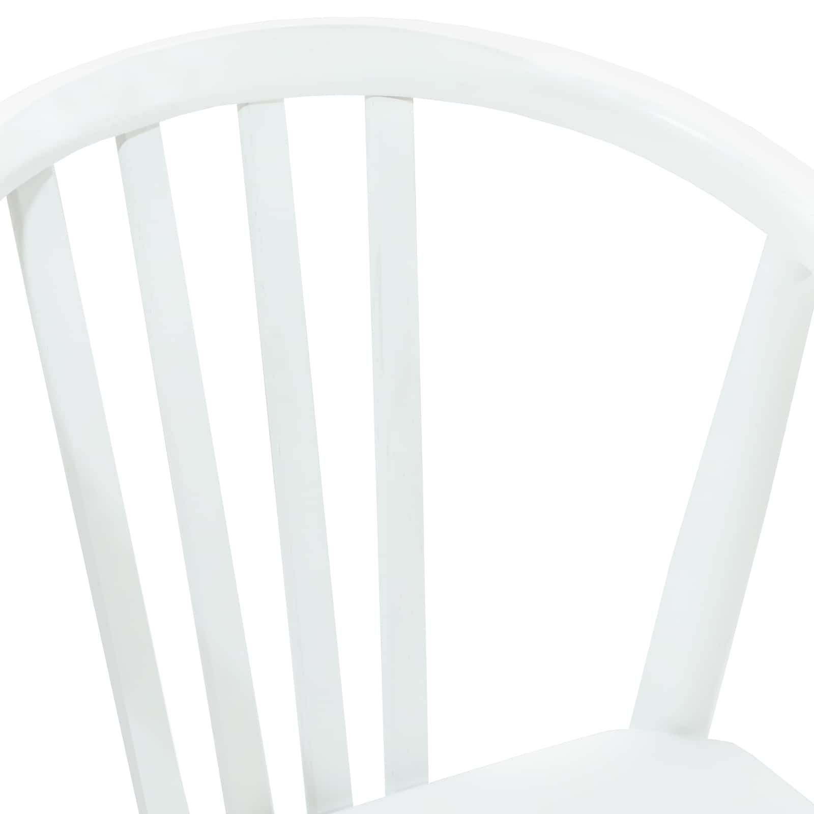 Spisestuestol 2 Pcs Hvit Solid Gummitre