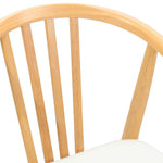 Spisestuestol 2 Pcs Naturlig Og Hvit Solid Gummitre