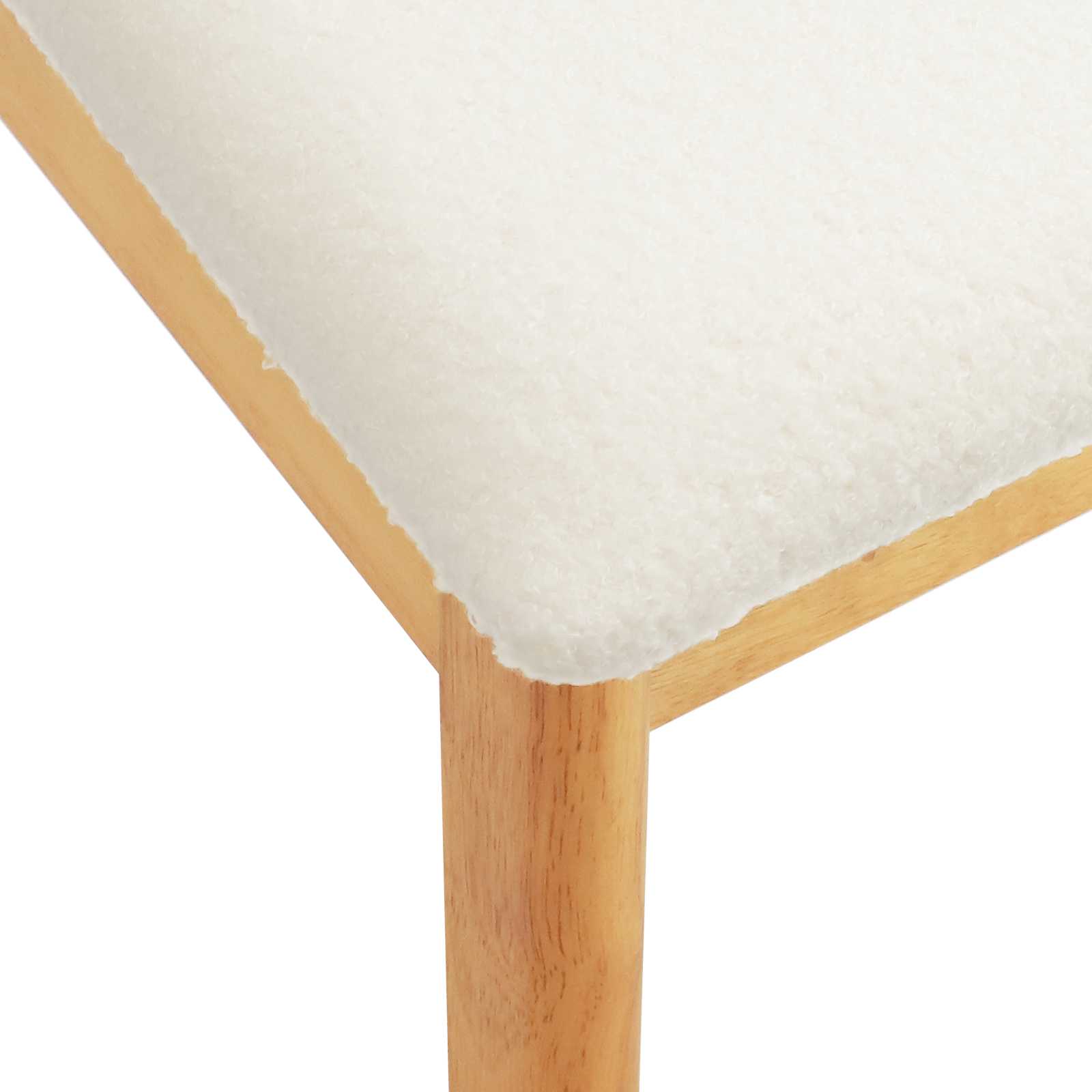 Spisestuestol 2 Pcs Naturlig Og Hvit Solid Gummitre