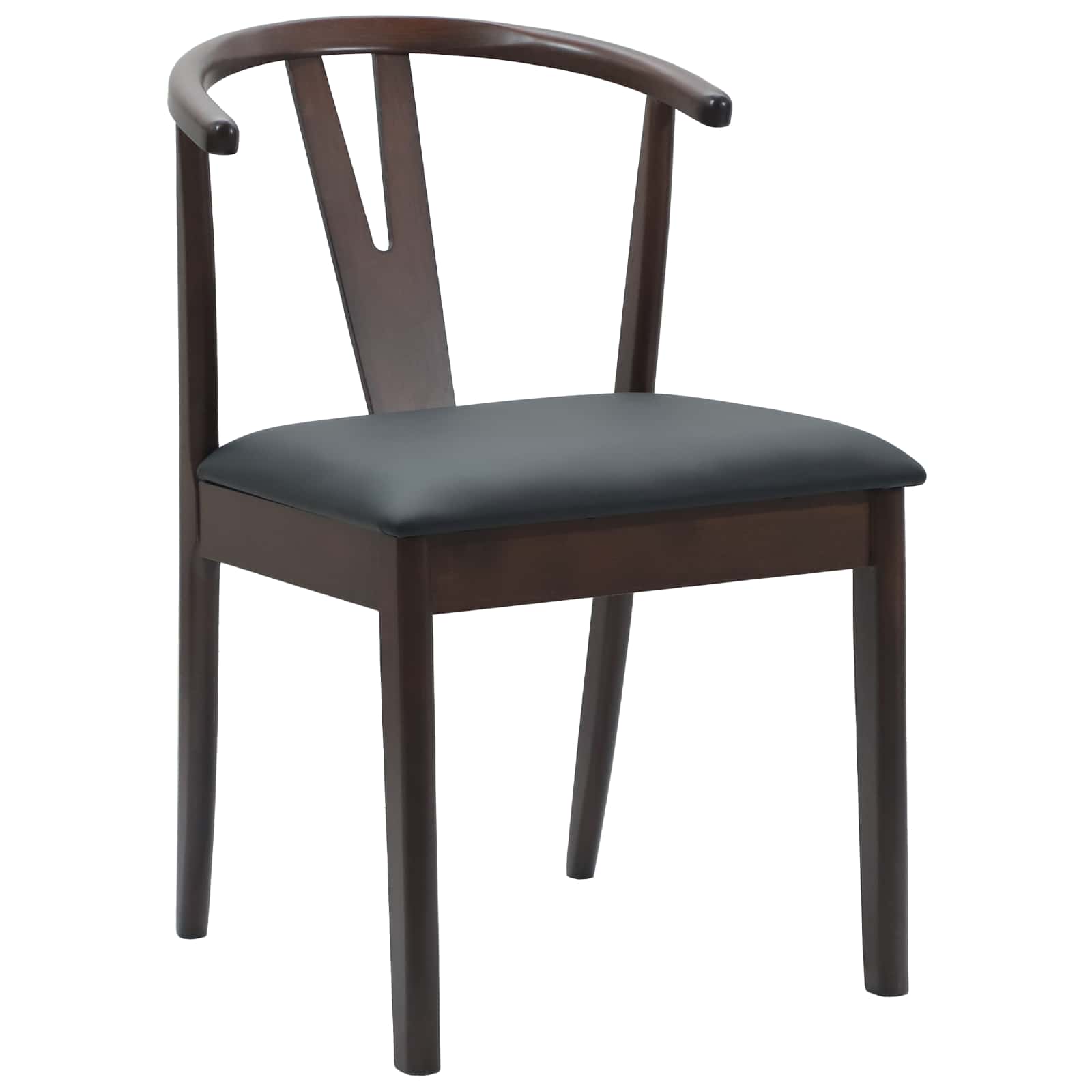 Spisestuestol 2 Pcs Lys Brun Og Svart Solid Gummitre