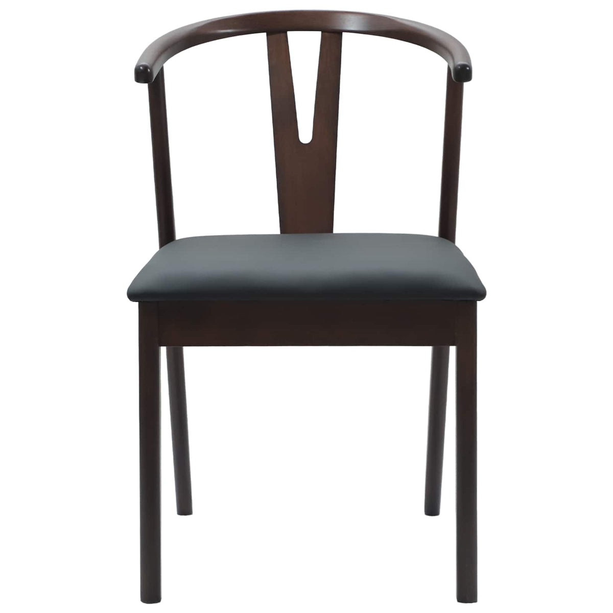 Spisestuestol 2 Pcs Lys Brun Og Svart Solid Gummitre