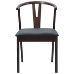 Spisestuestol 2 Pcs Lys Brun Og Svart Solid Gummitre