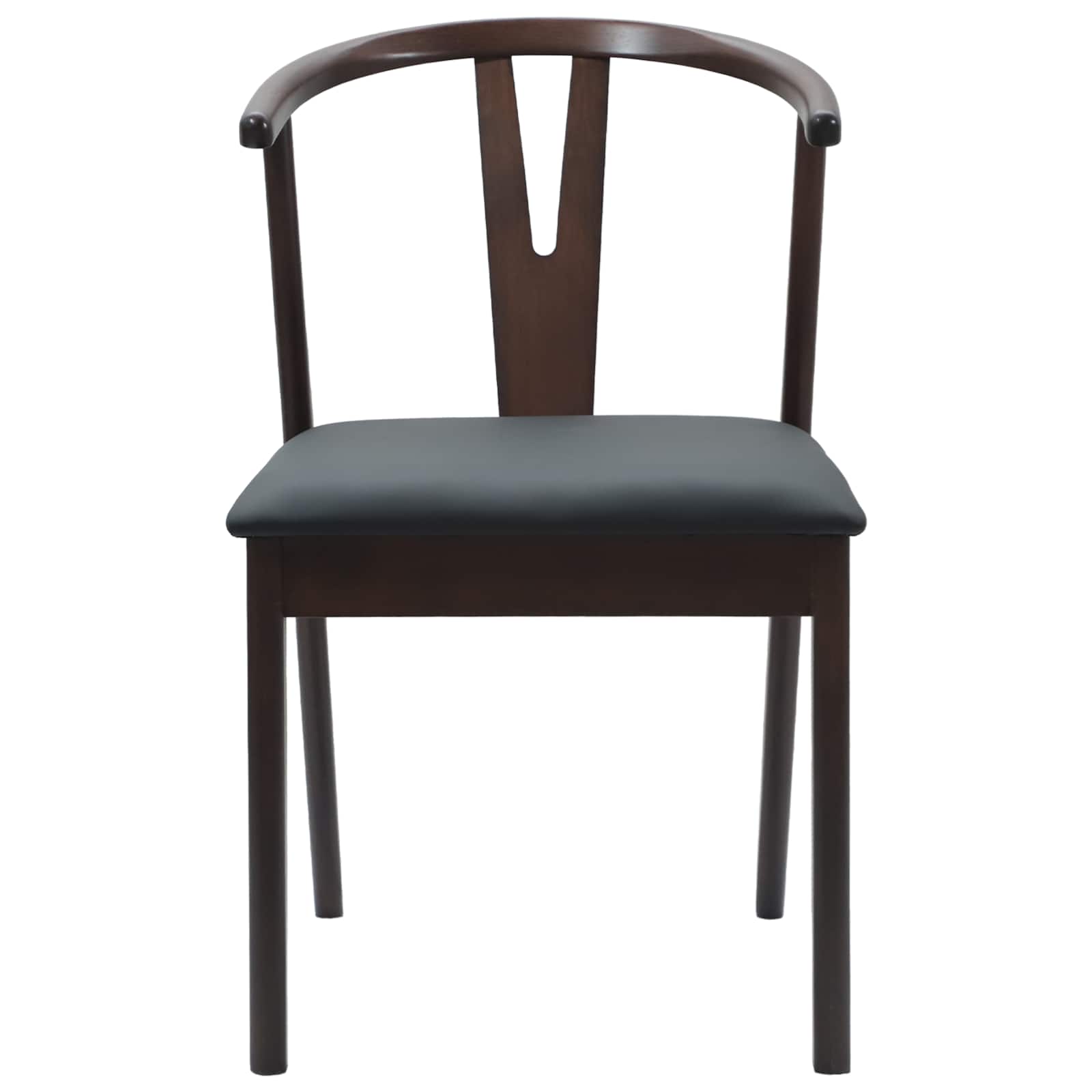 Spisestuestol 2 Pcs Lys Brun Og Svart Solid Gummitre