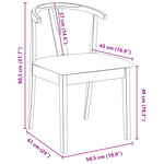 Spisestuestol 2 Pcs Lys Brun Og Svart Solid Gummitre