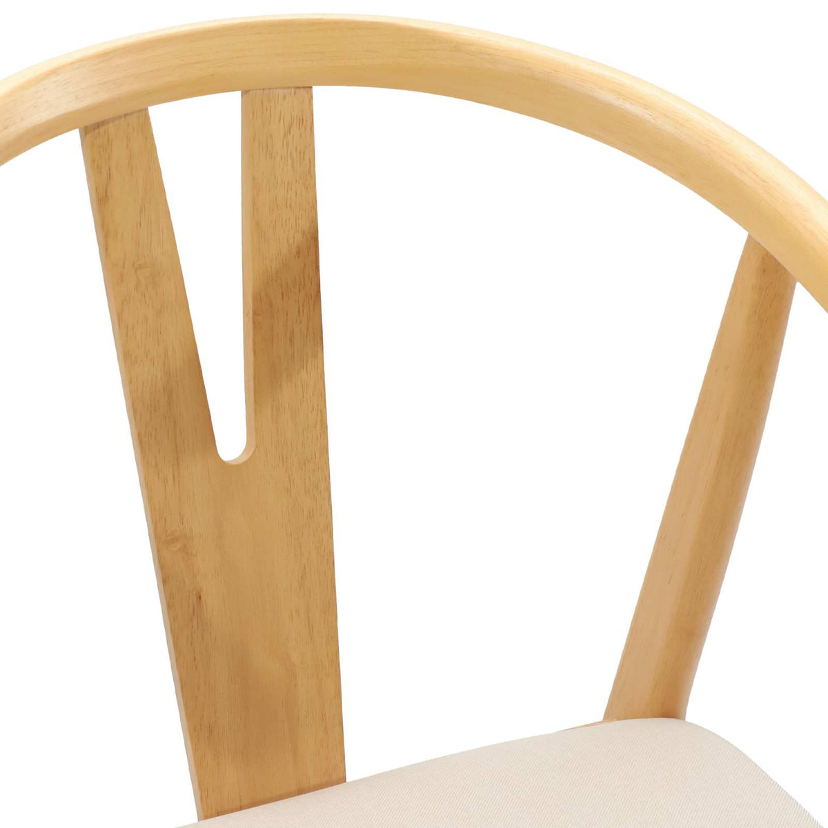 Spisestuestol 2 Pcs Naturlig Og Lys Solid Gummitre