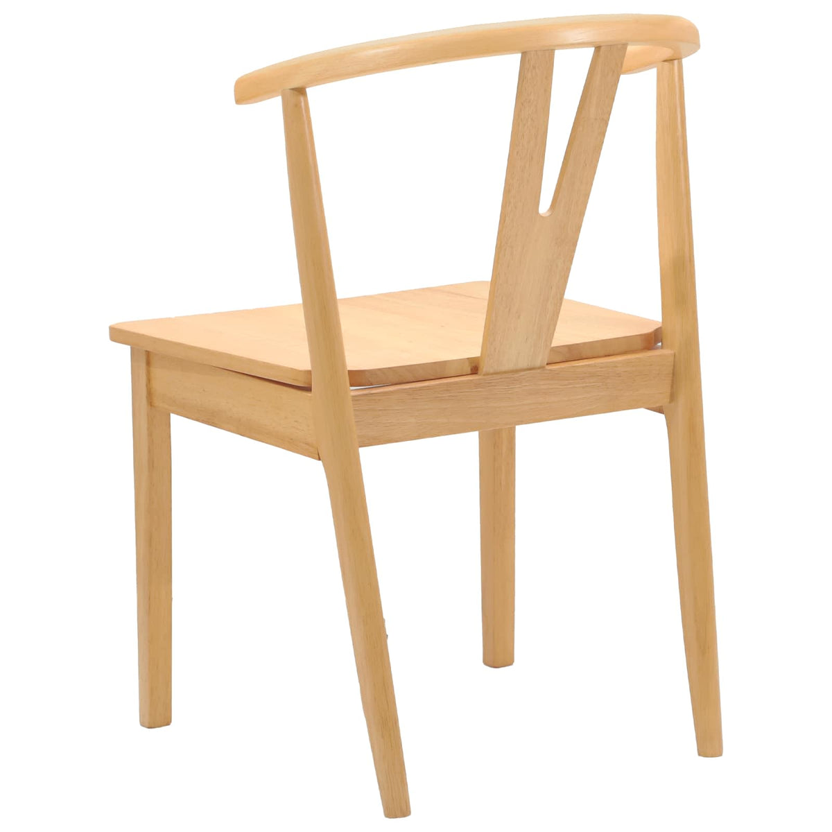 Spisestuestol 2 Pcs Naturlig Solid Gummitre