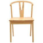 Spisestuestol 2 Pcs Naturlig Solid Gummitre