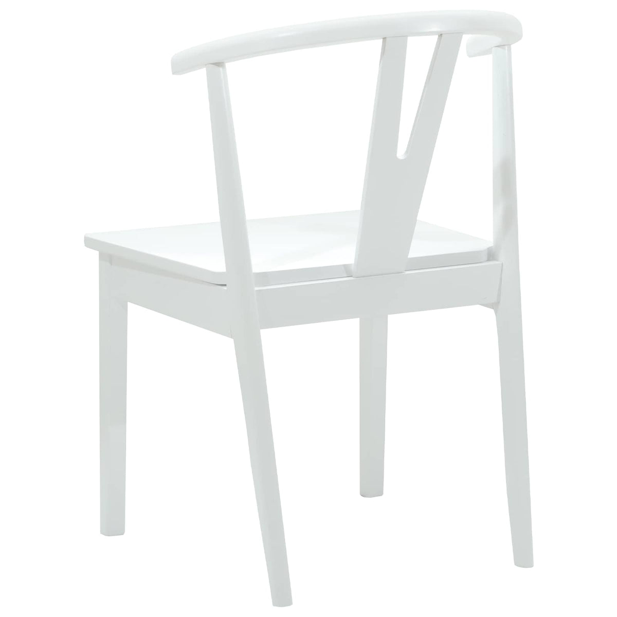Spisestuestol 2 Pcs Hvit Og Hvit Solid Gummitre
