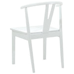 Spisestuestol 2 Pcs Hvit Og Hvit Solid Gummitre