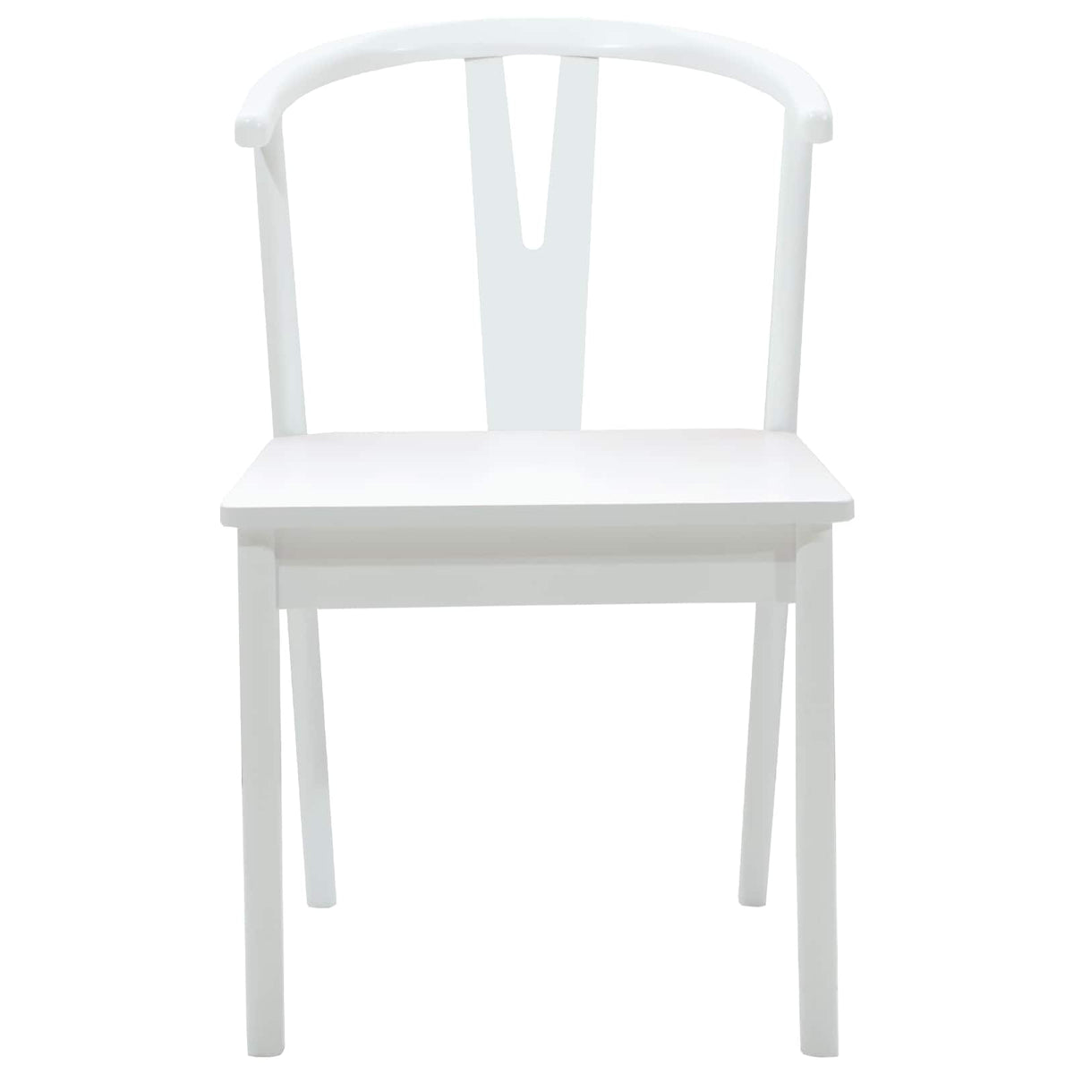 Spisestuestol 2 Pcs Hvit Og Hvit Solid Gummitre