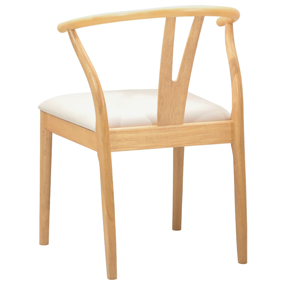 Spisestuestol 2 Pcs Naturlig Og Lys Solid Gummitre