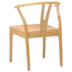 Spisestuestol 2 Pcs Naturlig Solid Gummitre