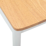 Spisestuestol 2 Pcs Hvit Og Naturlig Solid Gummitre
