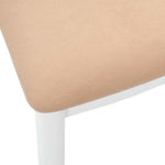 Spisestuestol 2 Pcs Hvit Og Brun Solid Gummitre