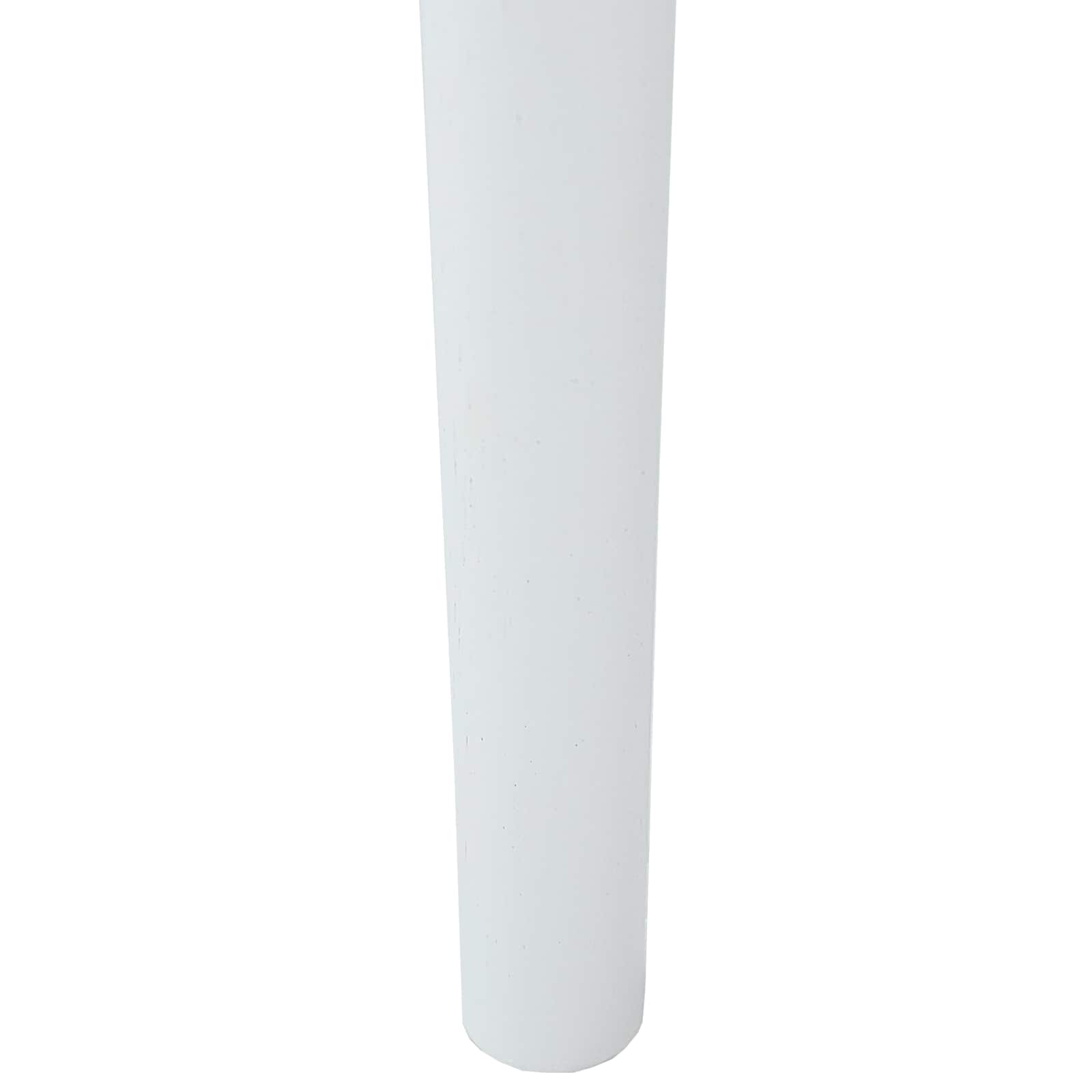 Spisestuestol 2 Pcs Hvit Og Brun Solid Gummitre