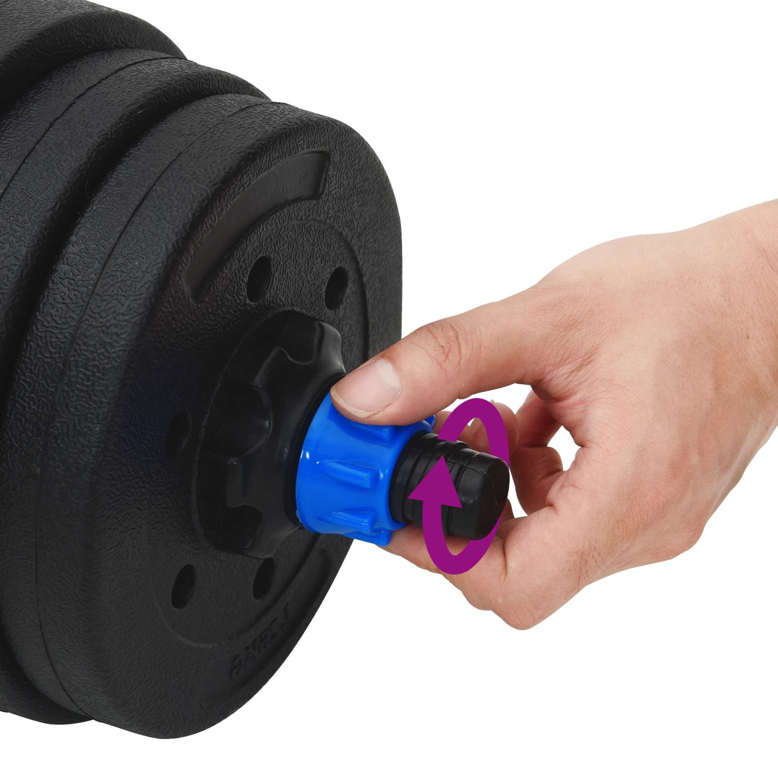 2-I-1 Manual Og Vektstang Sett 20Kg 20Kg Svart Og Blå
