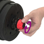 2-I-1 Manual Og Vektstang Sett 30Kg Svart Og Rød