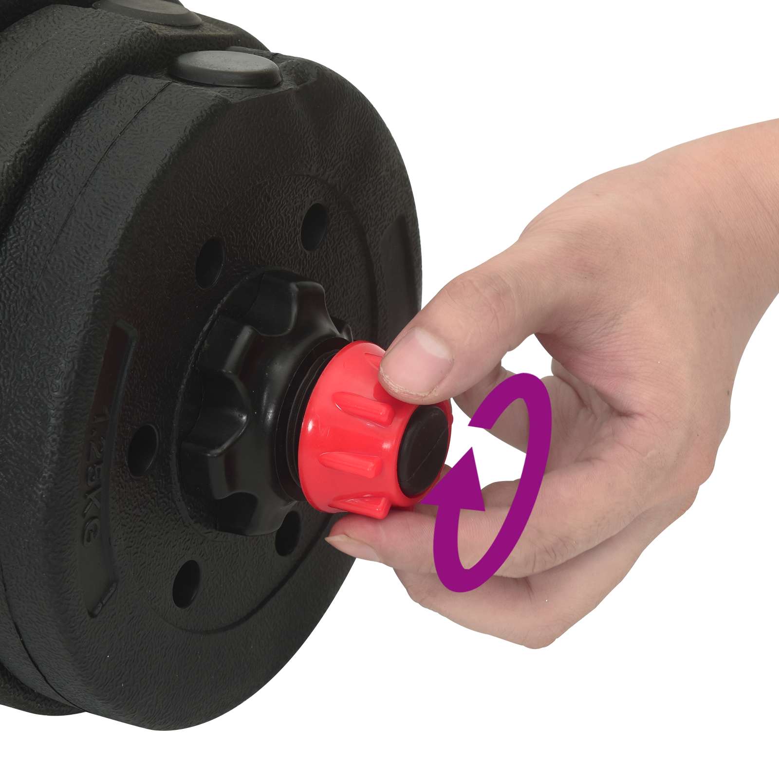 2-I-1 Manual Og Vektstang Sett 30Kg Svart Og Rød