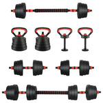 4-I-1 Manual, Vektstang Og Kettlebell Sett 20Kg 20Kg