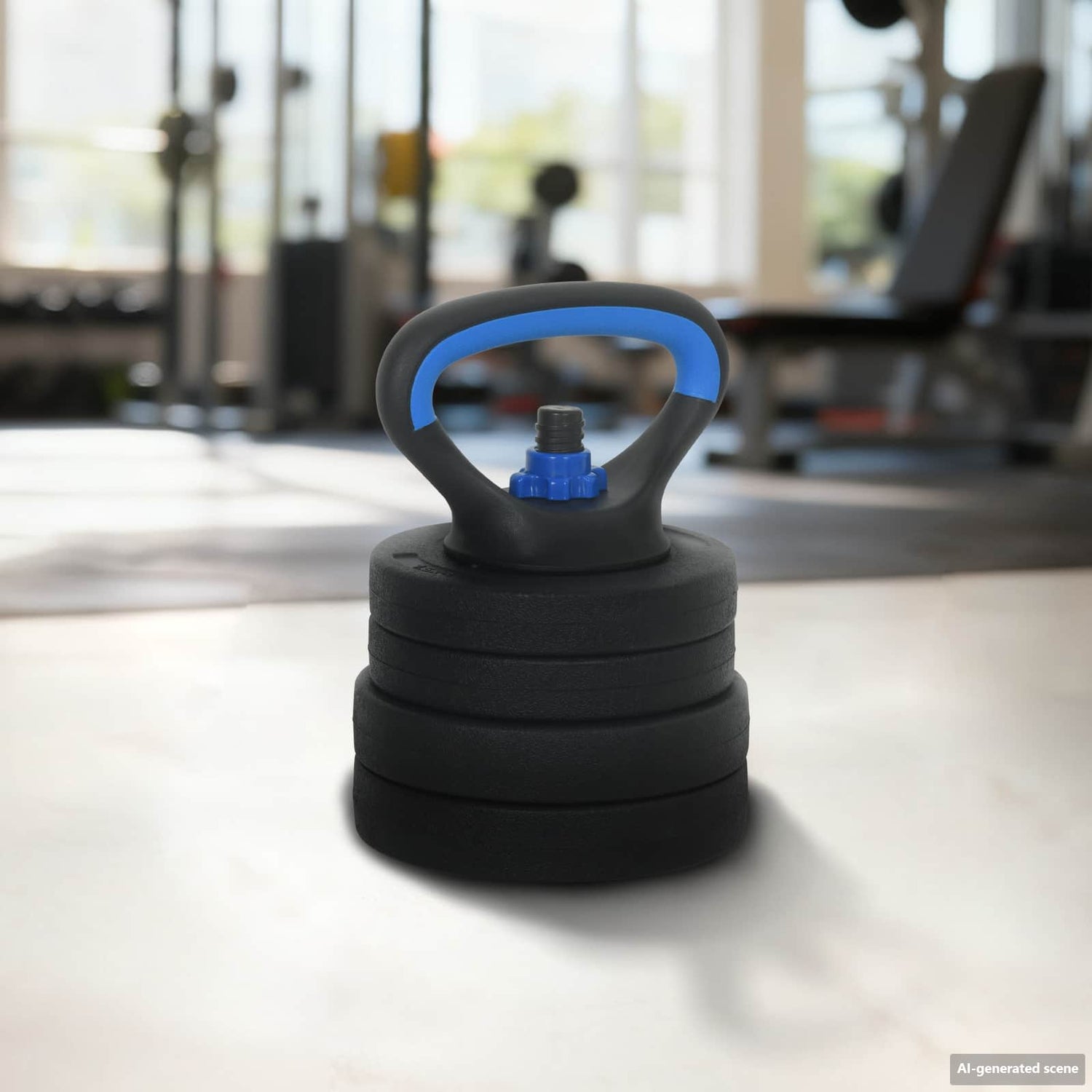 4-I-1 Manual, Vektstang Og Kettlebell Sett 20Kg 20Kg