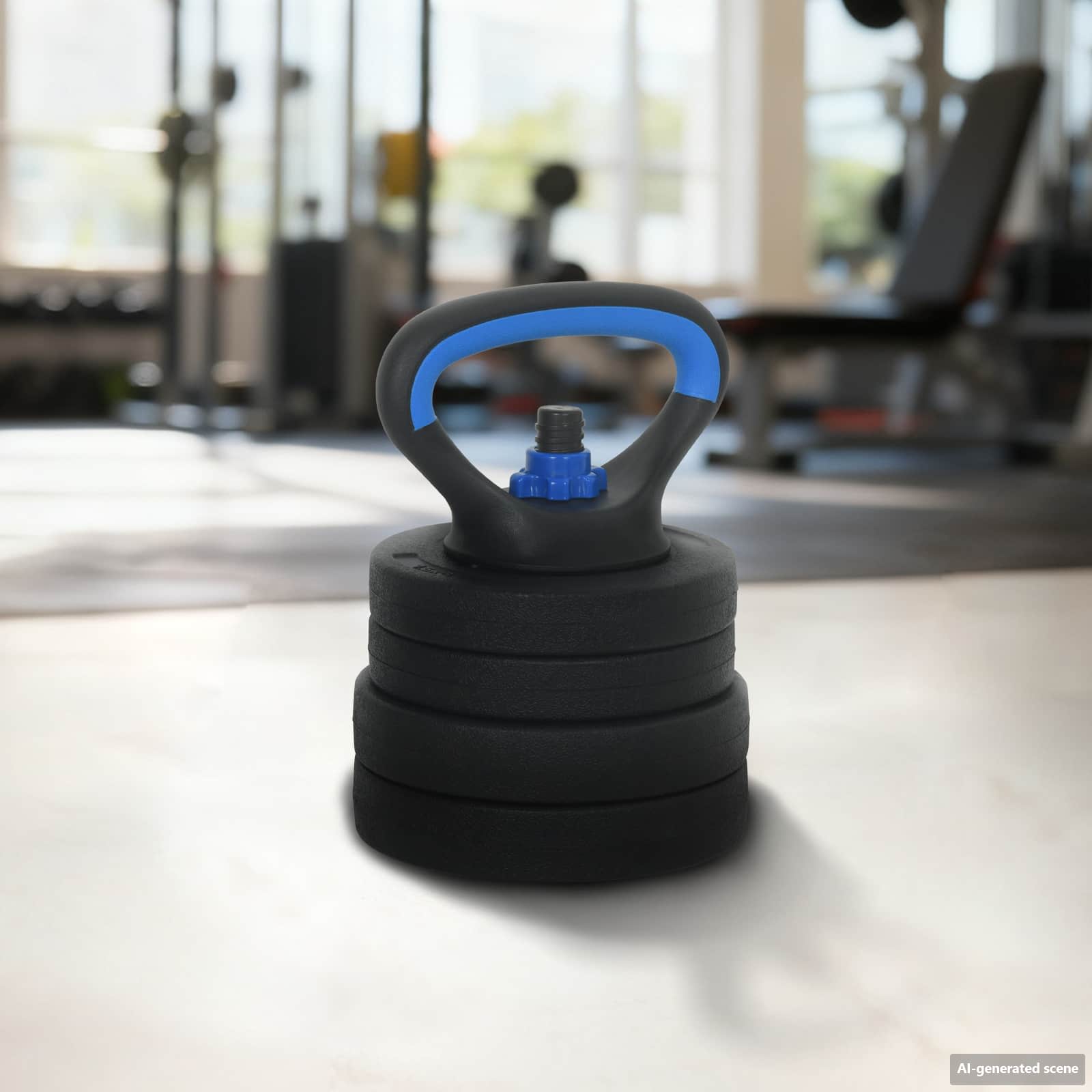 4-I-1 Manual, Vektstang Og Kettlebell Sett 20Kg 20Kg