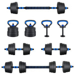 4-I-1 Manual, Vektstang Og Kettlebell Sett 20Kg 20Kg