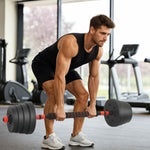 2-I-1 Manual Og Vektstang Sett 30Kg Svart Og Rød