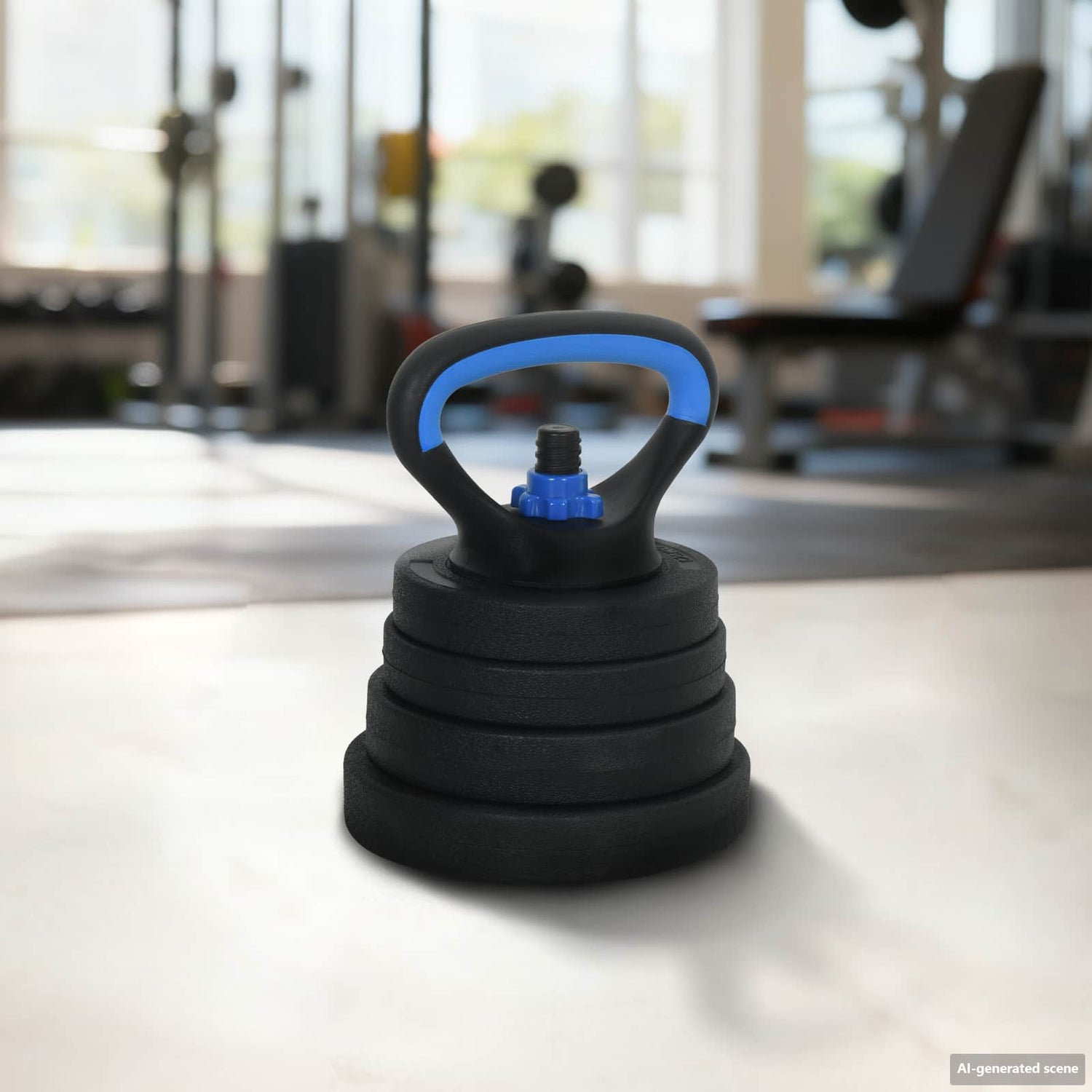 4-I-1 Manual, Vektstang Og Kettlebell Sett 30Kg 30Kg