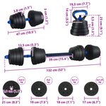 4-I-1 Manual, Vektstang Og Kettlebell Sett 30Kg 30Kg
