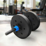 Vektskiver 10 Kg 4 Pcs Svart Ø 21,5 X 3,8 Cm Sement Og Jernsand