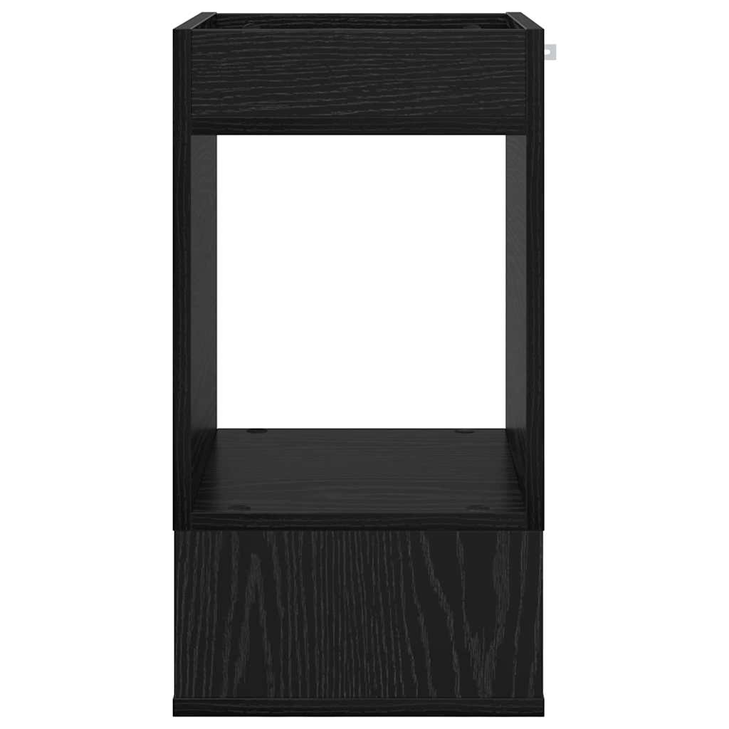 Avlastningsbord Svart Eik 30 X 30 X 56 Cm Konstruert Tre