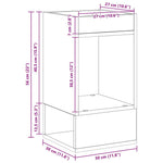 Avlastningsbord Betonggrå 30 X 30 X 56 Cm Konstruert Tre