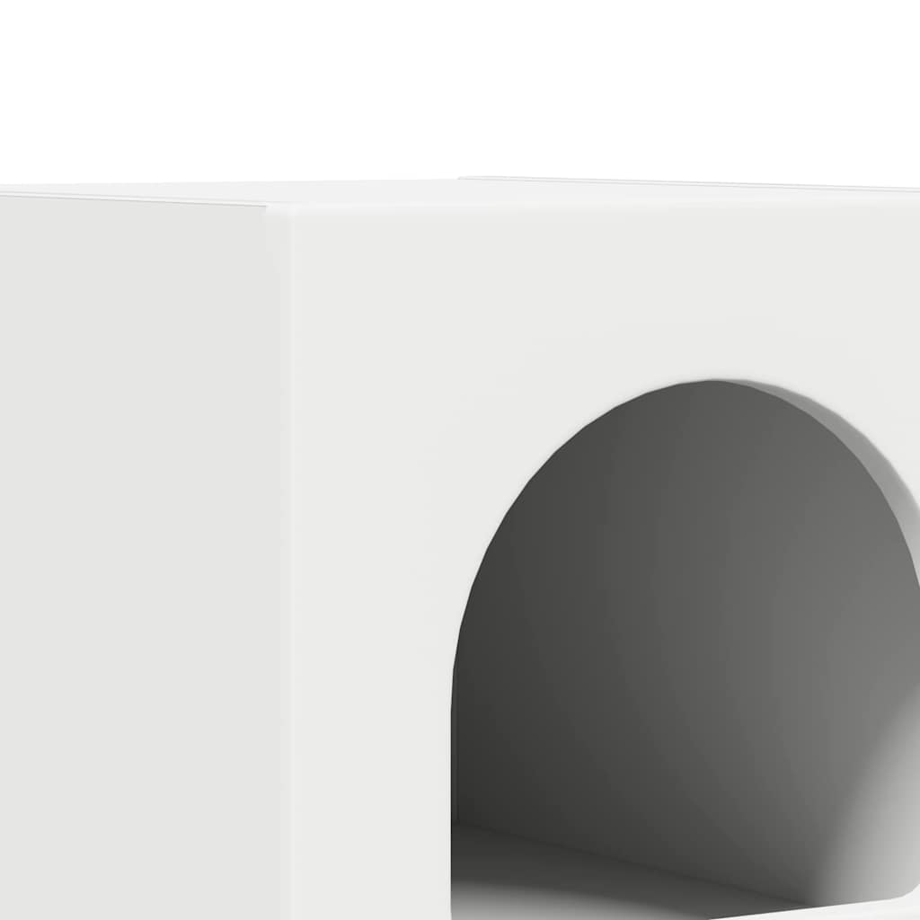 Nattbord 2 Pcs Hvit 29,5 X 35 X 50 Cm Konstruert Tre