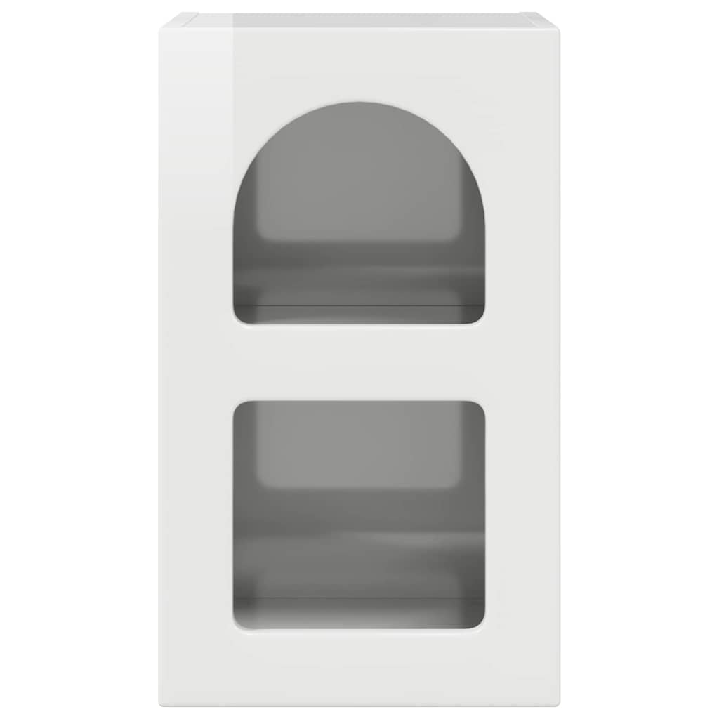 Nattbord 2 Pcs Høyglanset Hvit 29,5 X 35 X 50 Cm Konstruert Tre