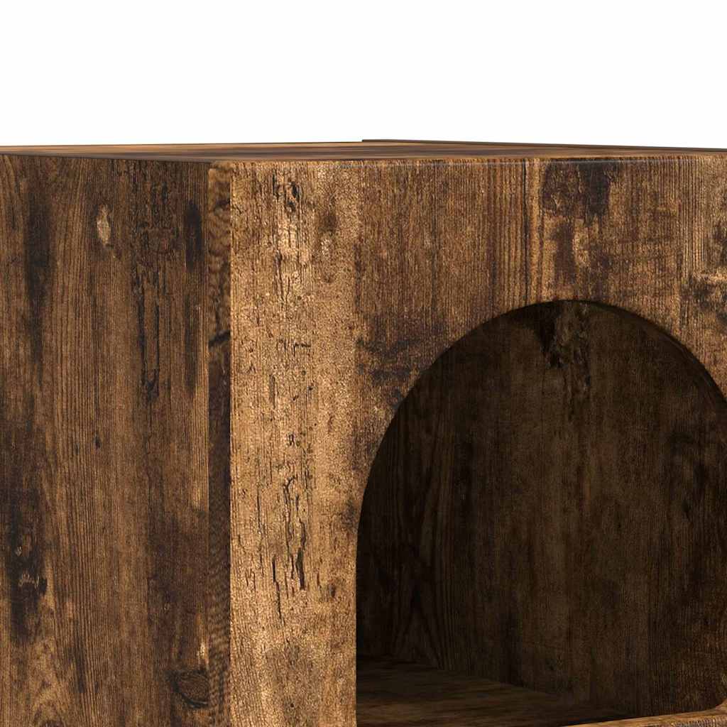 Nattbord Røkt Eik 29,5 X 35 X 50 Cm Konstruert Tre