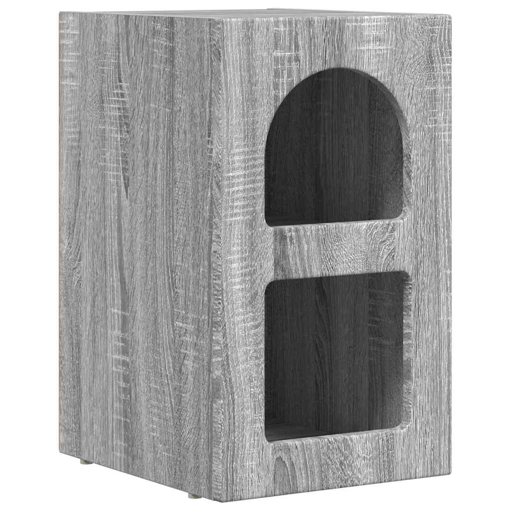 Nattbord 2 Pcs Grå Sonoma 29,5 X 35 X 50 Cm Konstruert Tre