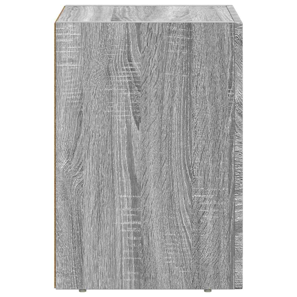 Nattbord 2 Pcs Grå Sonoma 29,5 X 35 X 50 Cm Konstruert Tre