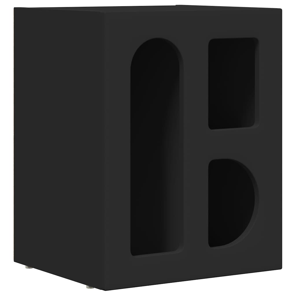 Nattbord Svart 40 X 35 X 50 Cm Konstruert Tre