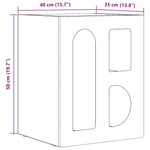 Nattbord 2 Pcs Høyglanset Hvit 40 X 35 X 50 Cm Konstruert Tre