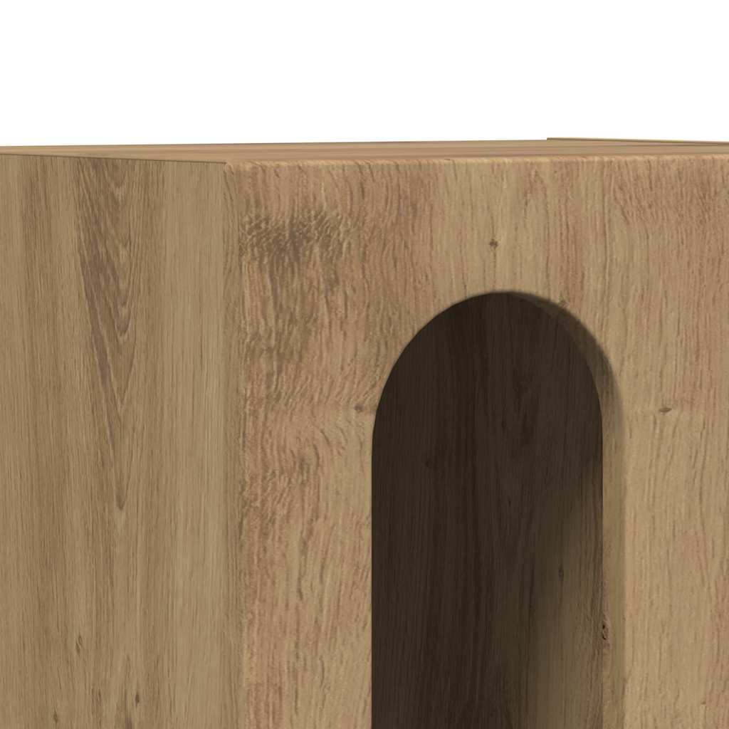 Nattbord 2 Pcs Artisan Eik 40 X 35 X 50 Cm Konstruert Tre