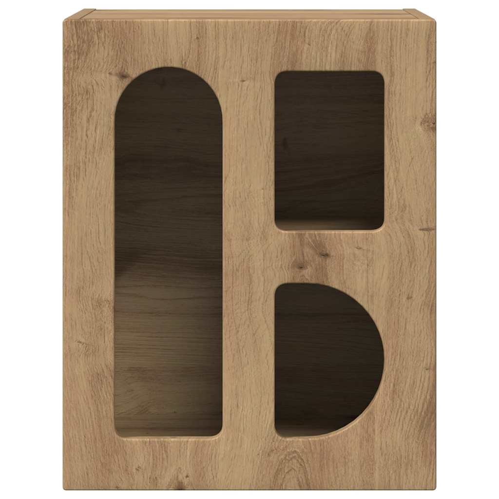 Nattbord 2 Pcs Artisan Eik 40 X 35 X 50 Cm Konstruert Tre