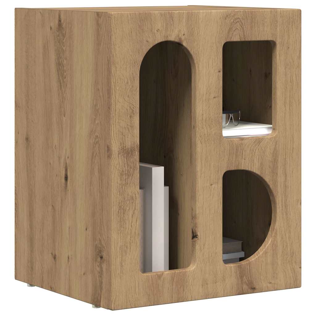Nattbord 2 Pcs Artisan Eik 40 X 35 X 50 Cm Konstruert Tre