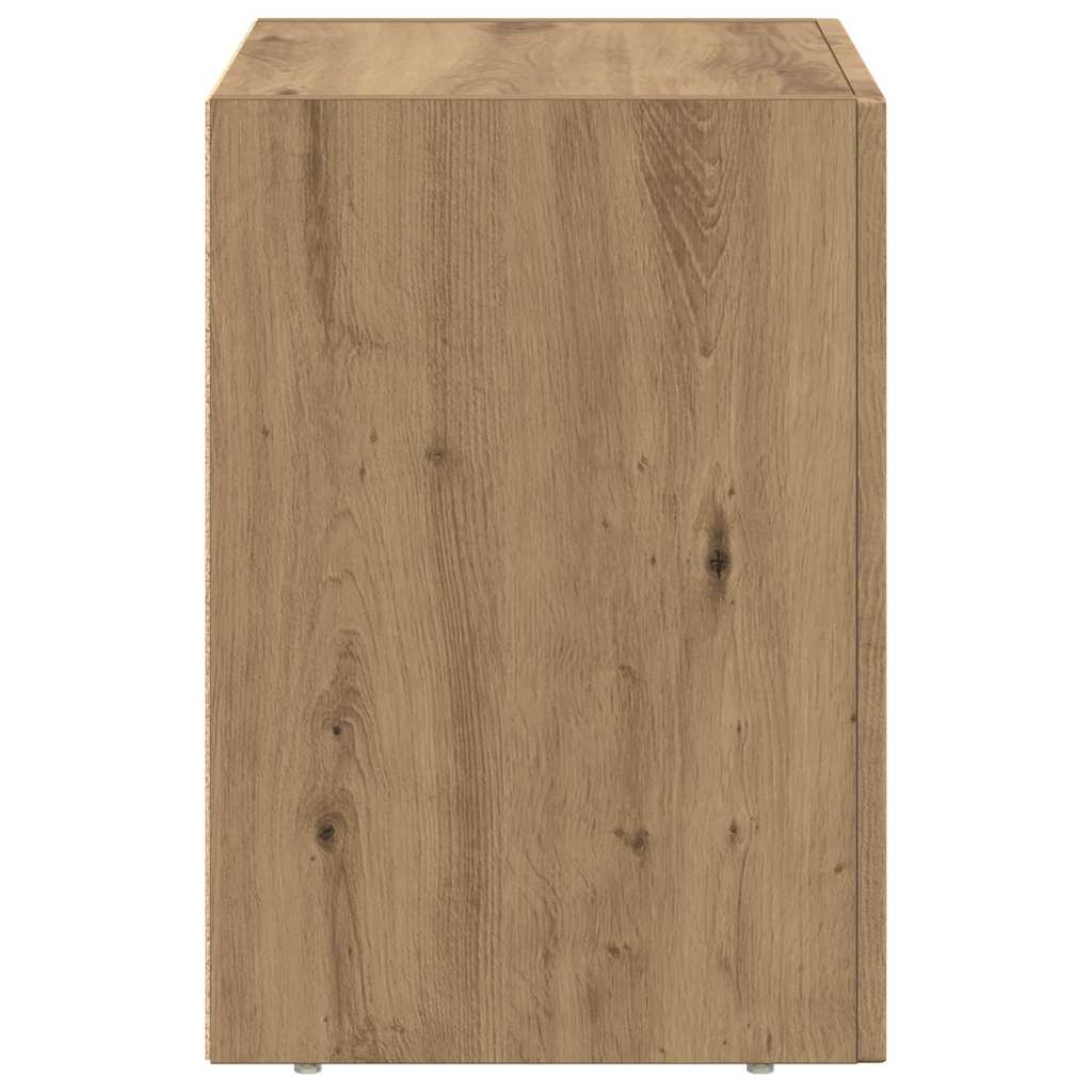 Nattbord 2 Pcs Artisan Eik 40 X 35 X 50 Cm Konstruert Tre